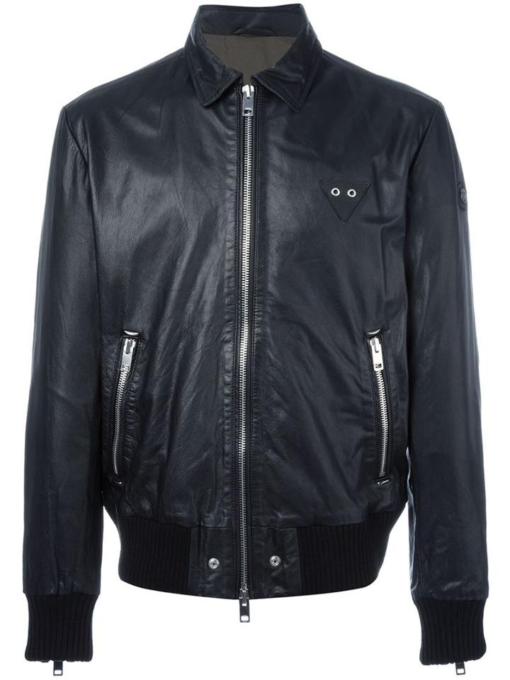 Diesel 'l-joplin' Jacket, Men's, Size: Xl, Black, Goat Skin/acrylic