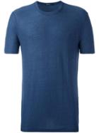 T By Alexander Wang Round Neck T-shirt, Men's, Size: Medium, Blue, Silk/rayon