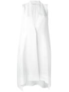 Demoo Parkchoonmoo Asymmetric Sleeveless Waistcoat, Women's, Size: 38, White, Polyester