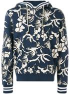 Sun 68 Floral Print Hoodie - Blue