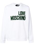 Love Moschino Textured Logo Sweatshirt - White