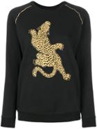 Zoe Karssen Leopard Print Sweatshirt - Black