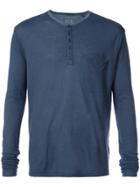 Atm Anthony Thomas Melillo Half Button Placket Shirt - Blue