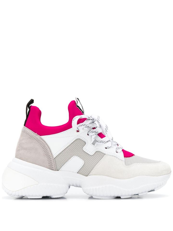 Hogan Panelled Low-top Sneakers - White