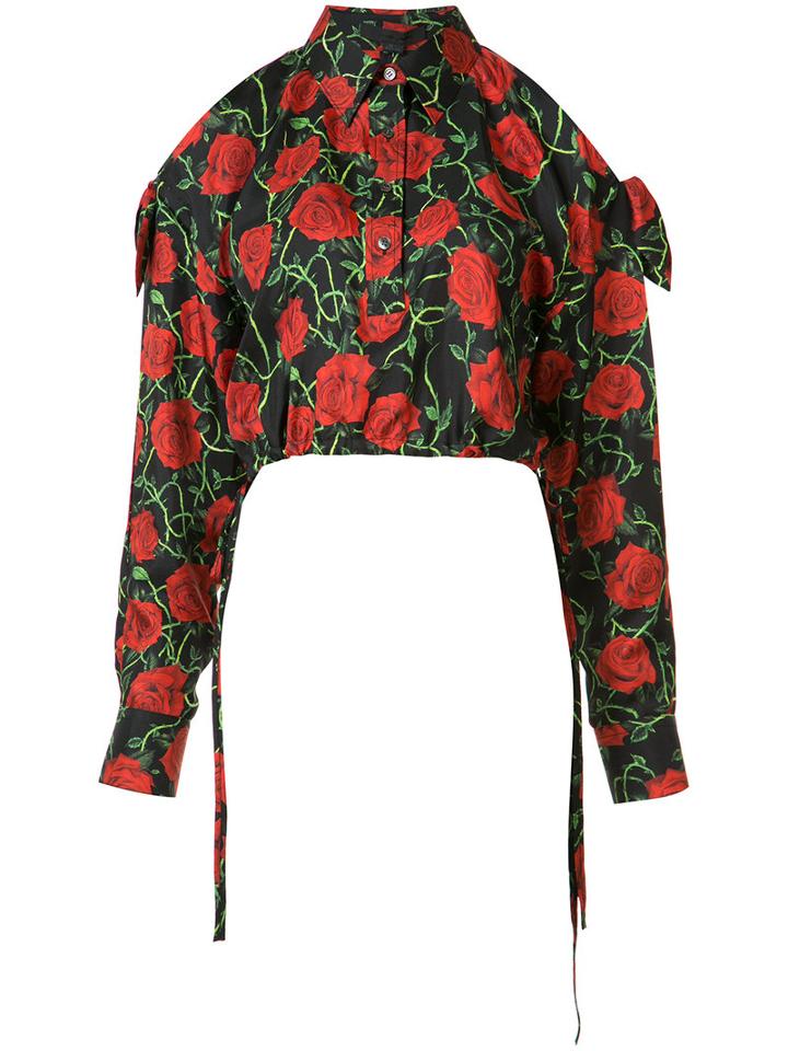 Alexander Wang Rose Crop Drawstring Top, Women's, Size: Medium, Black, Silk