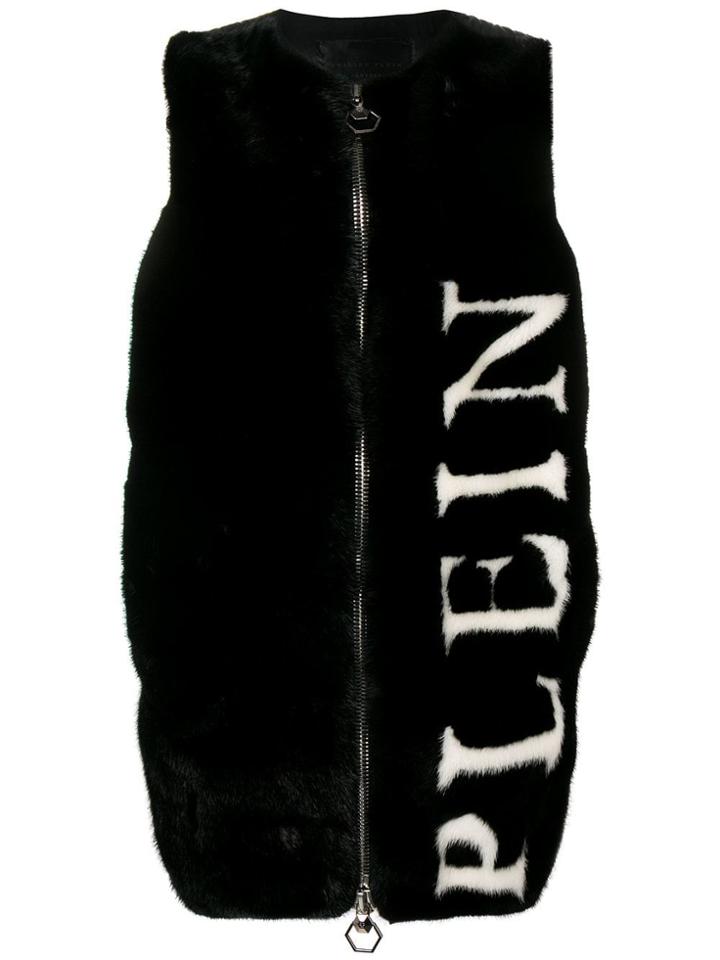 Philipp Plein Padded Logo Gilet - Black