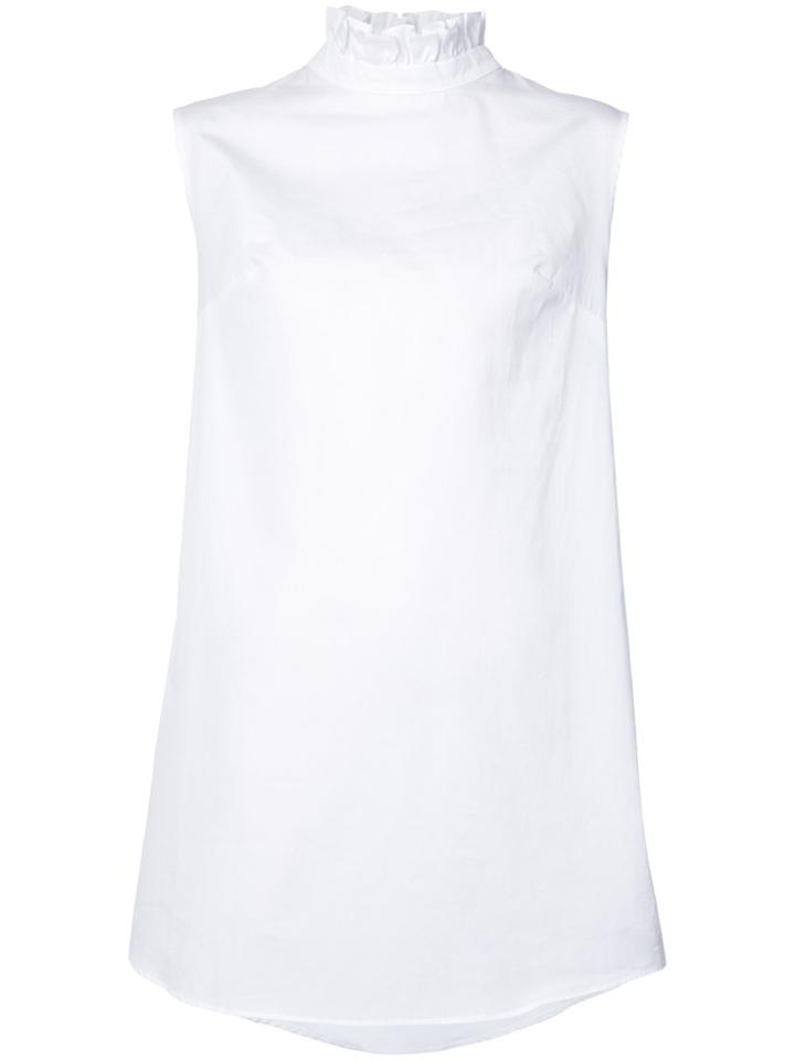 Cecilie Bahnsen Frill Collar Tie Back Blouse - White