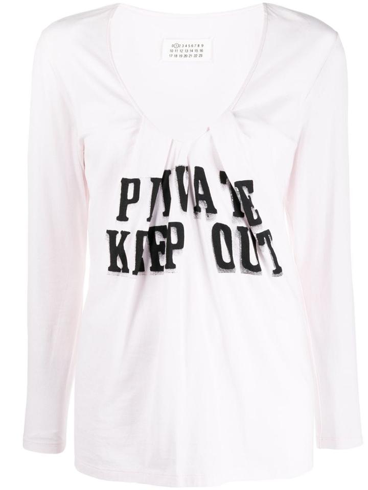 Maison Martin Margiela Vintage 1990's Private Keep Out Top - Pink