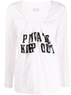 Maison Martin Margiela Vintage 1990's Private Keep Out Top - Pink
