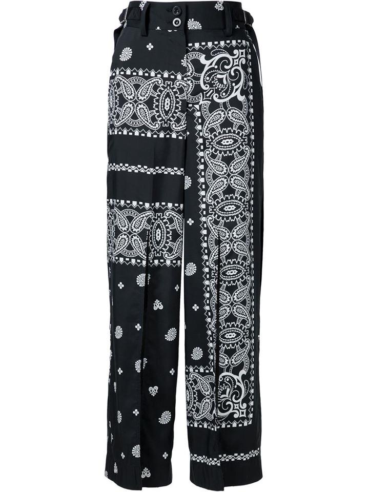 Sacai Paisley Print Trousers