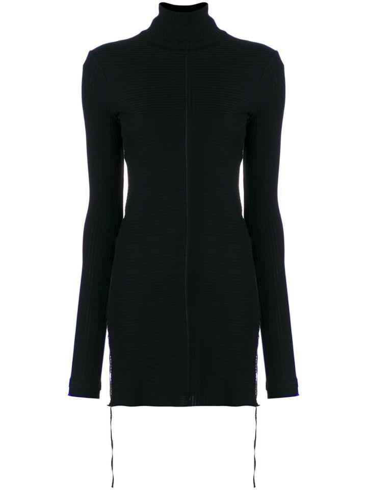 Helmut Lang Longline Rollneck Jumper - Black