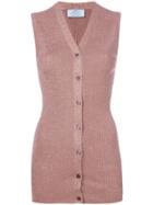 Prada Sleeveless Knitted Top - Pink