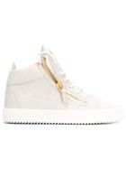 Giuseppe Zanotti Design Kriss Hi-top Sneakers, Women's, Size: 36, Nude/neutrals, Leather/rubber