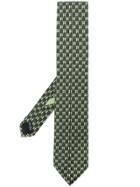Salvatore Ferragamo Cat Print Necktie - Green
