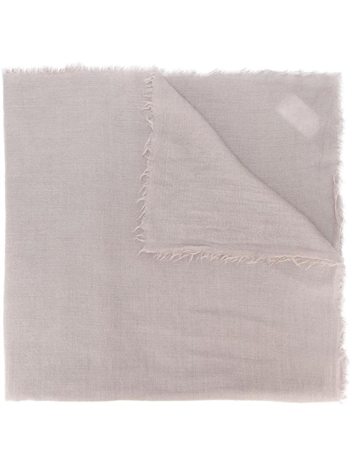 Rick Owens Raw Edge Scarf - Nude & Neutrals
