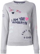 Kenzo Slogan Print Sweatshirt, Women's, Size: Large, Grey, Cotton