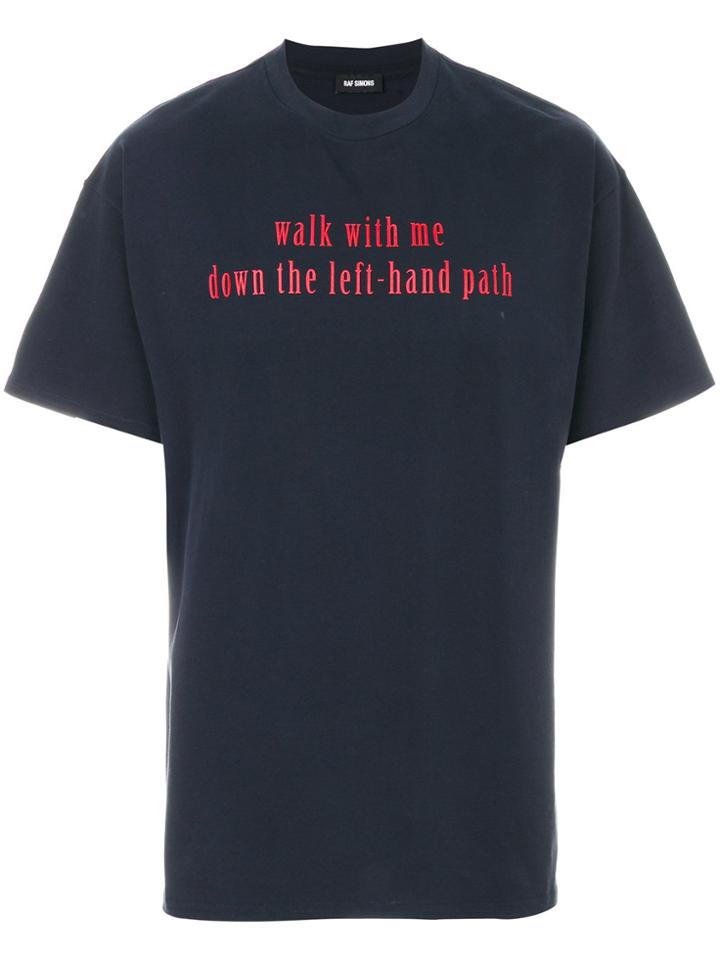 Raf Simons Slogan T-shirt - Blue