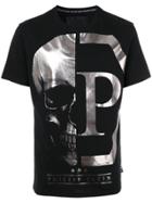 Philipp Plein Skull Logo Printed T-shirt - Black