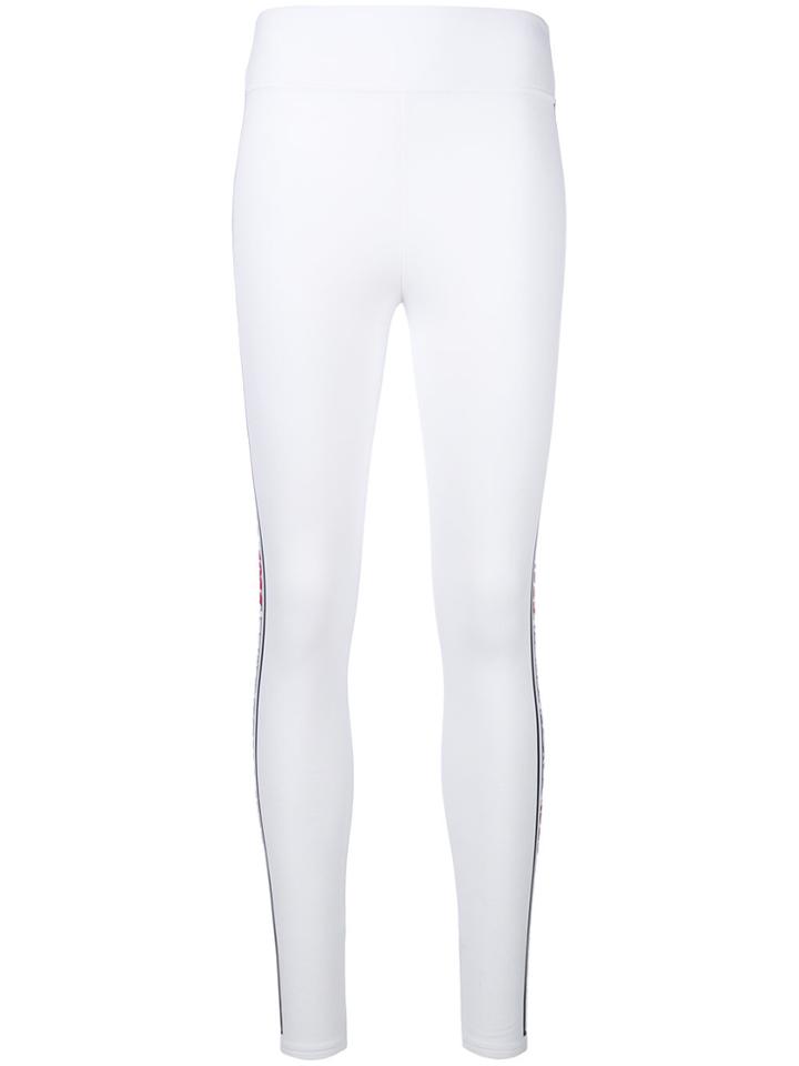 Fendi Leggings With Logo Side Band - White
