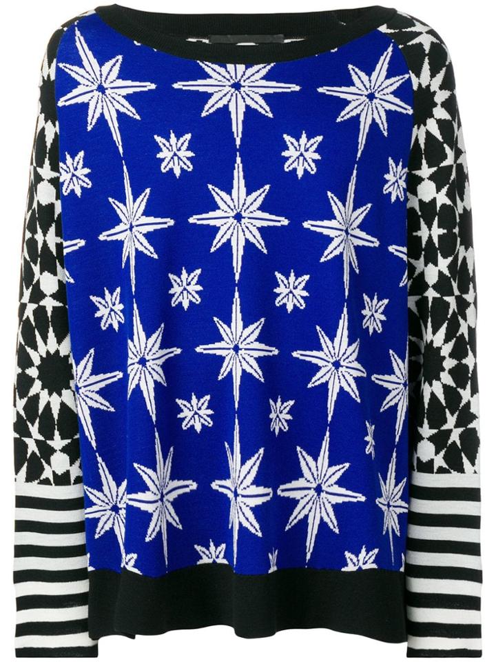 Haider Ackermann Contrast Panels Jumper - Blue