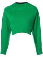 Monse Oversized Cropped Sweater - Green