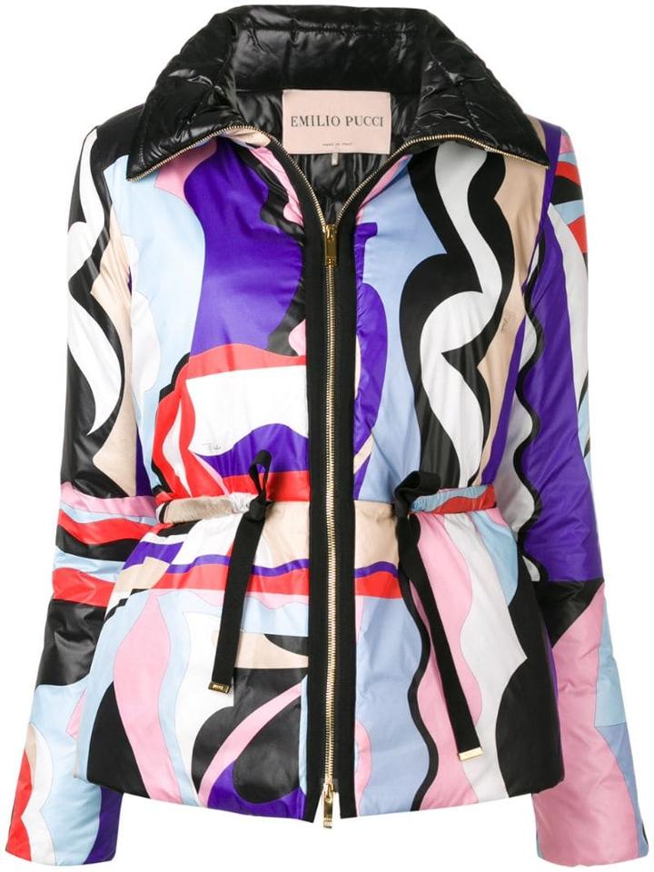 Emilio Pucci Vallauris Print Quilted Coat - Purple