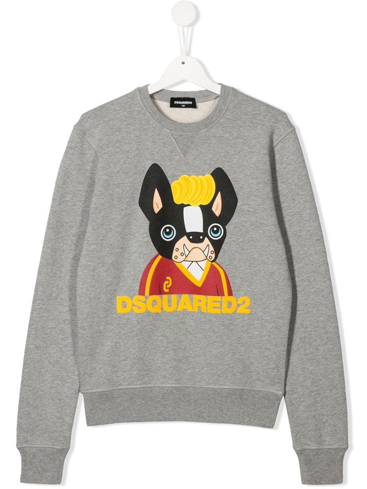 Dsquared2 Kids Pug Logo Print Sweatshirt - Grey