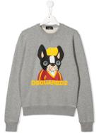 Dsquared2 Kids Pug Logo Print Sweatshirt - Grey
