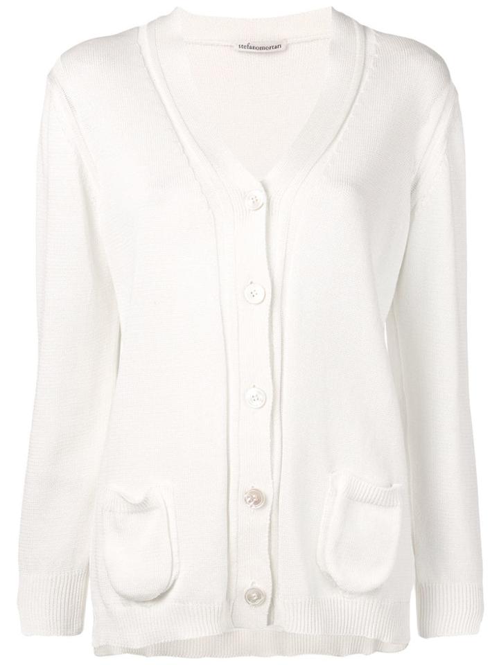 Stefano Mortari Knitted Cardigan - White