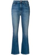 Mother Bootcut Cropped Jeans - Blue