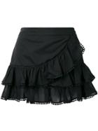 Charo Ruiz Frill-trim Mini Skirt - Black