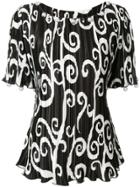 Romance Was Born Fortuny Vine Pearl Top - Black