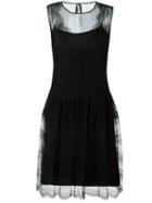 Alberta Ferretti Sleeveless Lace Dress, Women's, Size: 38, Black, Polyamide/rayon/acetate/other Fibers