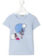 Kenzo Kids Cactus Print T-shirt, Girl's, Size: 6 Yrs, Blue