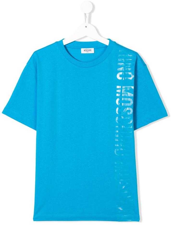 Moschino Kids Logo Short-sleeve T-shirt - Blue