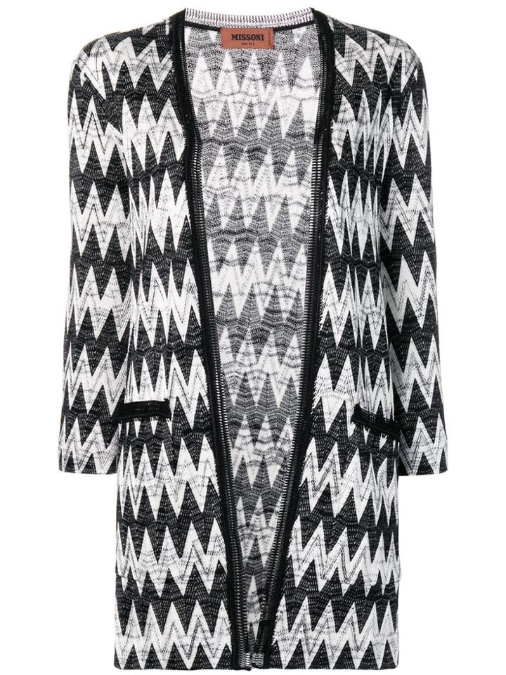 Missoni Zig-zag Knitted Cardigan - Black