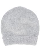 Roberto Collina Plain Knitted Hat - Grey