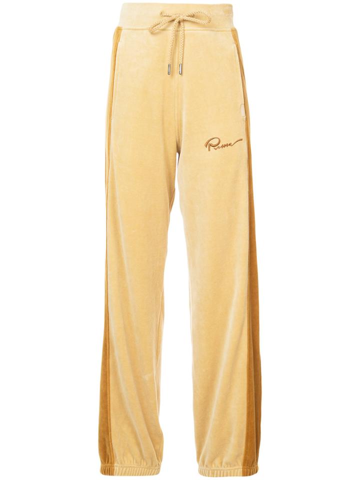 Fenty X Puma Velour Joggers - Yellow & Orange