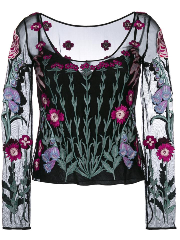 Temperley London - Woodland Top - Women - Nylon - 12, Black, Nylon