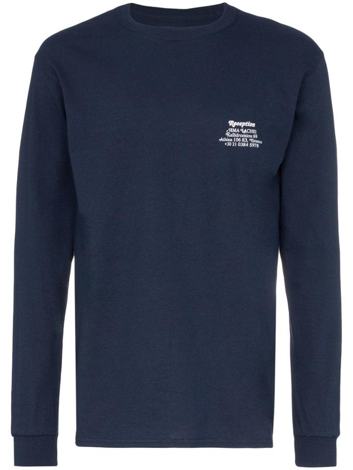 Reception Athens Long Sleeved T-shirt - Blue