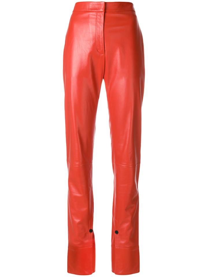 Jw Anderson Cuff Hem Trousers - Red