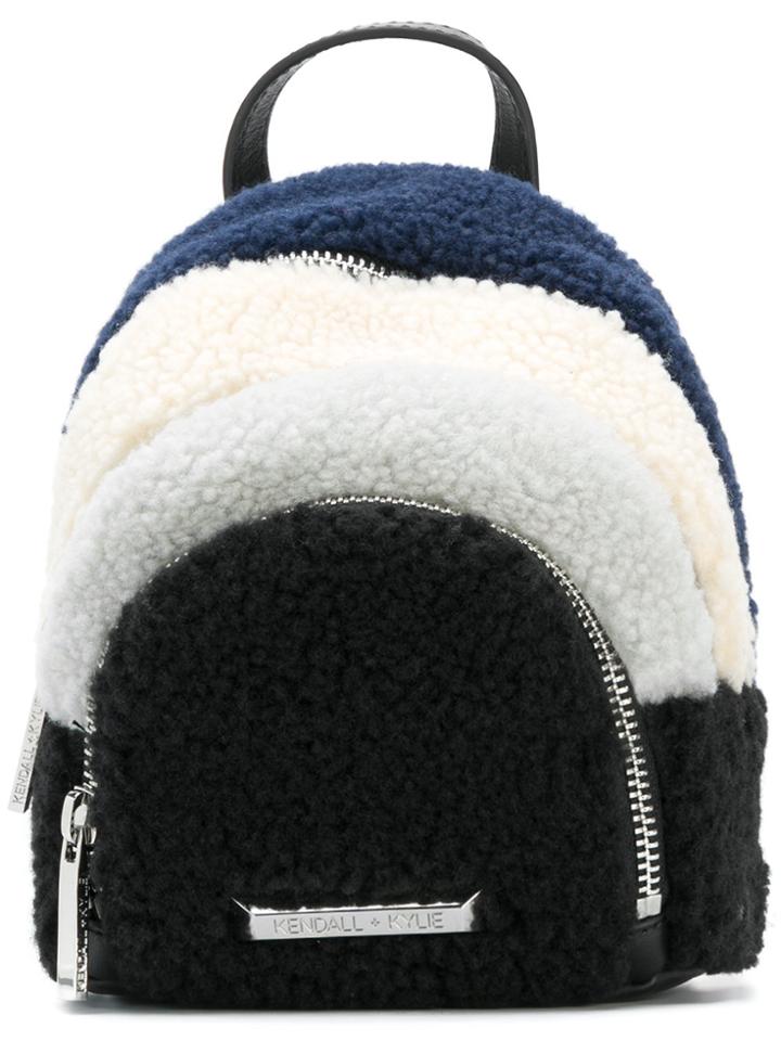 Kendall+kylie Faux Shearling Small Backpack - Multicolour
