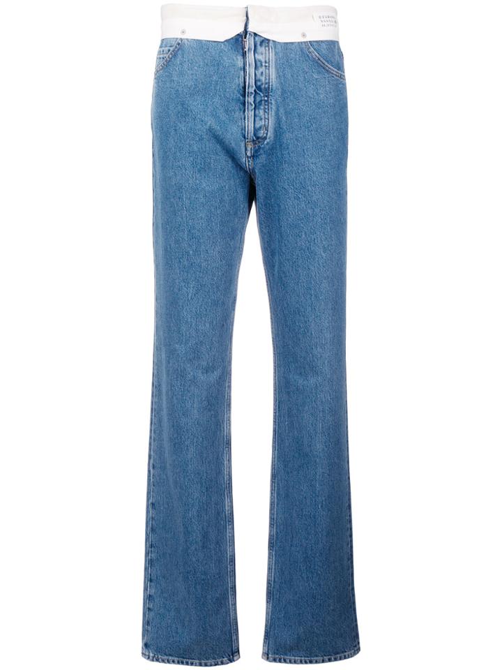 Maison Margiela Turnover Waist Bootcut Jeans - Blue