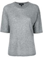 Theory Cashmere Boyfriend T-shirt - Grey