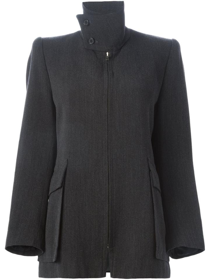 Maison Martin Margiela Vintage Short Standing Collar Coat - Grey