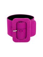 Attico Rounded Rectangle Buckle Belt - Pink & Purple