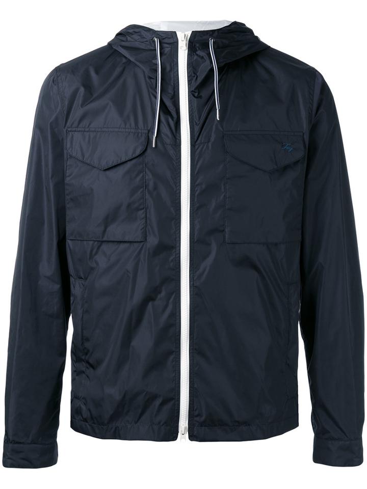 Fay Hooded Anorak Jacket, Men's, Size: Xl, Blue, Polyamide