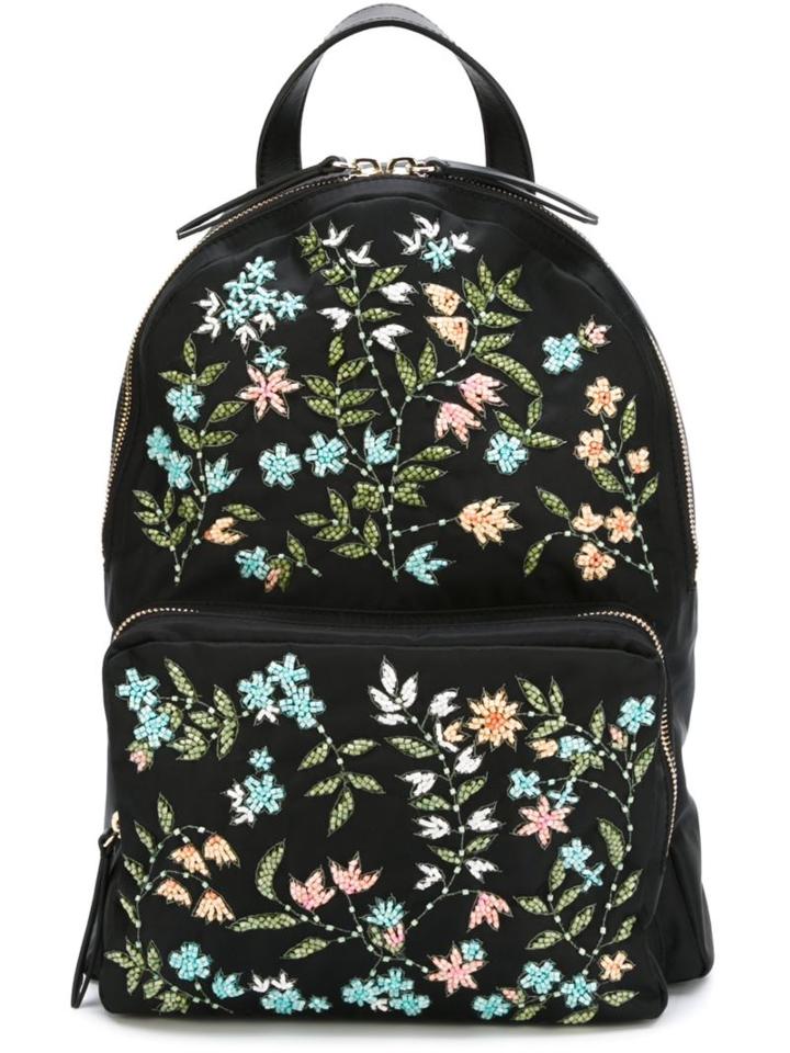 Red Valentino Floral Beaded Backpack