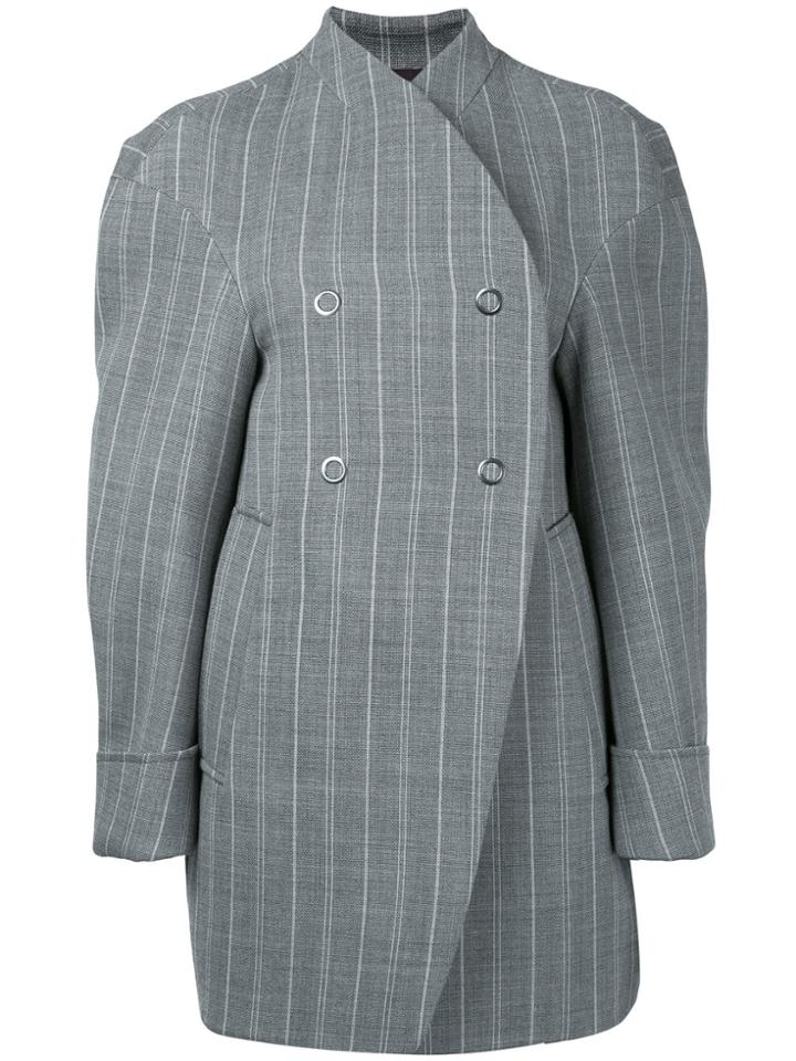 Rito Oversized Pinstripe Jacket - Grey