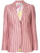 Emilio Pucci Single-breasted Striped Blazer - Pink